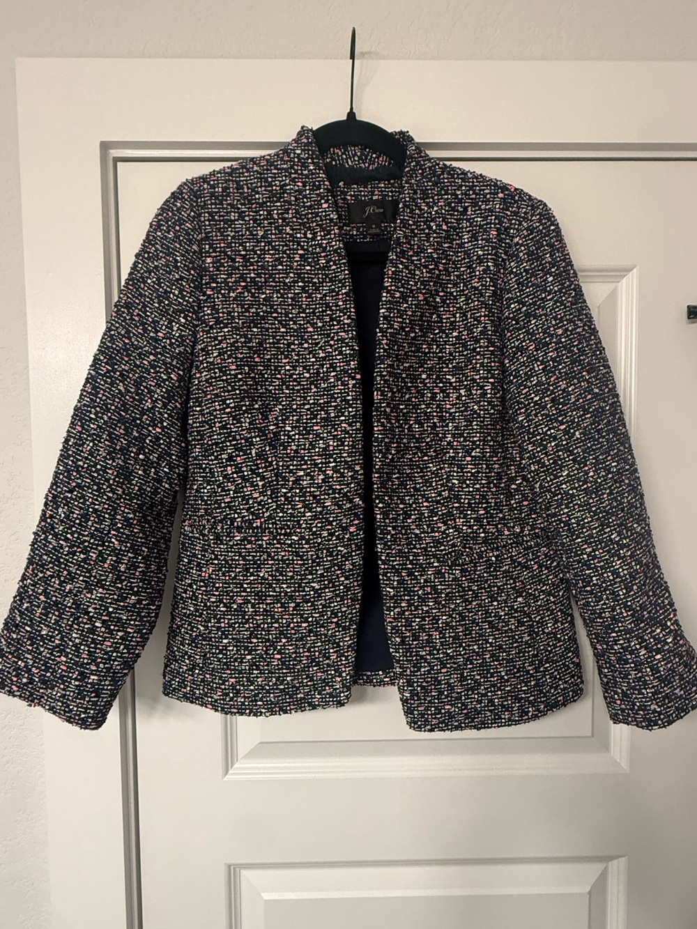 J. Crew Navy Tweed Jacket - Size 8